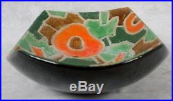 Vtg Bitossi Raymor Ceramic Pottery Bowl Alvino Bagni Scoop Orange Signed Italy