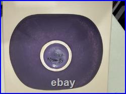 Vtg Bitossi Vetratta Bowl MCM Aldo Londi Signed Pottery Italy FREE SHIPPING