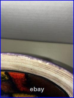 Vtg Bitossi Vetratta Bowl MCM Aldo Londi Signed Pottery Italy FREE SHIPPING