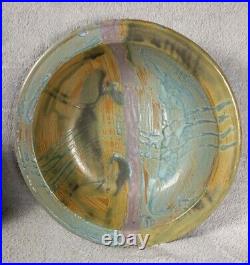 Vtg DAVID GIL BENNINGTON Potters 1969 ABSTRCT CERAMIC Bowl Signed KW Equinox NM