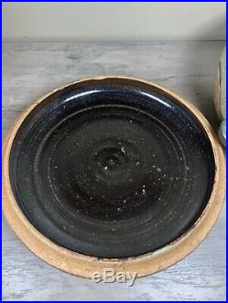 Vtg Frances Senska Bozeman Montana Studio Pottery Lidded Bowl Archie Bray