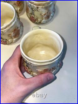 Vtg German Castle Stoneware Punch Bowl Tureen Set 12 Mugs Pitcher 14pc LN Mark Vtg German Castle Stoneware Punch Bowl Tureen Set 12 Mugs Pitcher 14pc LN Mark