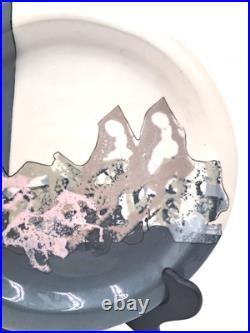 Vtg Gibson Platter 80s Pop Abstract Art Original Signed Alan Gibson Size 12.5