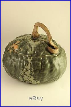 Vtg Great Impressions Patricia Garrett Pottery Rare Squash Tureen Lidded Bowl