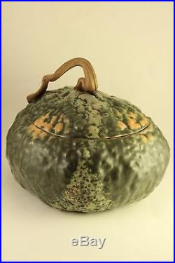 Vtg Great Impressions Patricia Garrett Pottery Rare Squash Tureen Lidded Bowl