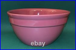Vtg Hall Pottery Large Mixing Bowl 1097 w Matching Small Bowls 1091 (8), Maroon
