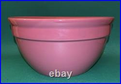 Vtg Hall Pottery Large Mixing Bowl 1097 w Matching Small Bowls 1091 (8), Maroon