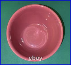Vtg Hall Pottery Large Mixing Bowl 1097 w Matching Small Bowls 1091 (8), Maroon