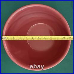 Vtg Hall Pottery Large Mixing Bowl 1097 w Matching Small Bowls 1091 (8), Maroon