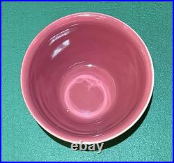 Vtg Hall Pottery Large Mixing Bowl 1097 w Matching Small Bowls 1091 (8), Maroon