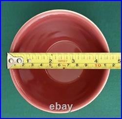 Vtg Hall Pottery Large Mixing Bowl 1097 w Matching Small Bowls 1091 (8), Maroon