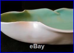 Vtg Handmade Cal-art California Pottery Console Flower Bowl Bauer Duck Tray Dish