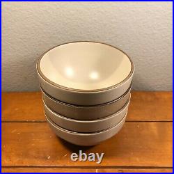 Vtg Heath Ceramics Pottery Birch Ice Cream / Cereal Bowls. Set of 4. Rare Design