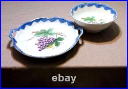 Vtg. Lg. Italian Garantito Per Alimenti Hand Painted 13 Bowl 18 Platter