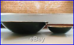 Vtg MARC BELLAIRE Pottery 1950s BEACHCOMBER TIKI PLATTER SERVE BOWL SET LOT Gold