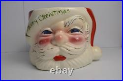 Vtg MCM DeForest of California Punch/Eggnog Bowl & Mugs Merry Christmas Pottery