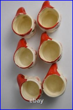 Vtg MCM DeForest of California Punch/Eggnog Bowl & Mugs Merry Christmas Pottery