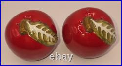 Vtg MCM ITALY MANCIOLI CHERRY Soup Tureen Candy Dish & Salt & Pepper