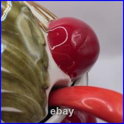 Vtg MCM ITALY MANCIOLI CHERRY Soup Tureen Candy Dish & Salt & Pepper