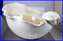 Vtg. MCM Signed SNARS Large Calla Lily Multi Color Glazed Bowl