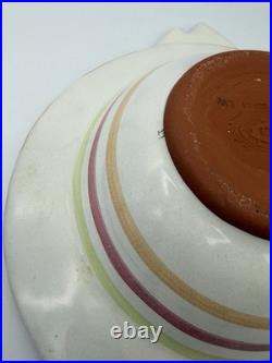 Vtg MacKenzie Childs Fish Story Bowl Plate Red Clay Aurora NY Hand Painte Retire