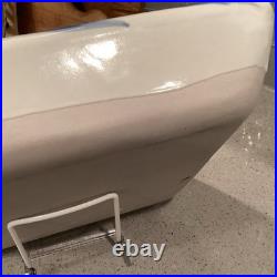 Vtg Miranda Thomas for Simon Pearce Blue Koi Fish 10 Square Art Pottery Bowl