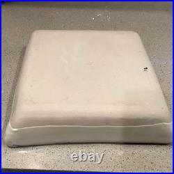 Vtg Miranda Thomas for Simon Pearce Blue Koi Fish 10 Square Art Pottery Bowl