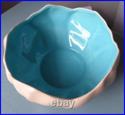 Vtg Rare Catalina Pottery Fruit Bowl Franciscan & Turquoise Made In USA 7.5 W