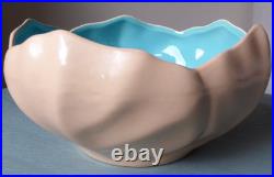 Vtg Rare Catalina Pottery Fruit Bowl Franciscan & Turquoise Made In USA 7.5 W