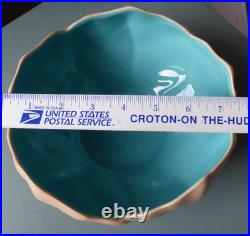 Vtg Rare Catalina Pottery Fruit Bowl Franciscan & Turquoise Made In USA 7.5 W
