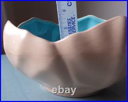 Vtg Rare Catalina Pottery Fruit Bowl Franciscan & Turquoise Made In USA 7.5 W