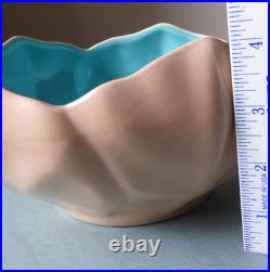 Vtg Rare Catalina Pottery Fruit Bowl Franciscan & Turquoise Made In USA 7.5 W