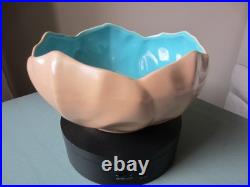 Vtg Rare Catalina Pottery Fruit Bowl Franciscan & Turquoise Made In USA 7.5 W