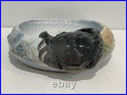 Vtg Royal Copenhagen Denmark Porcelain Crab & Fish Bowl / Tray 2465 Erik Nielsen
