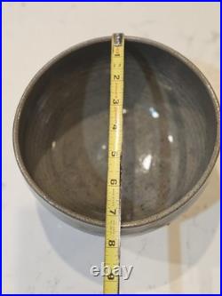 Vtg Studio Art Pottery Matcha Chawan Bowl Signed Artist Lava Drip Glaze 7.5x4.5