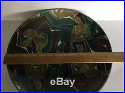 Vtg Theo & Susan Harlander MCM Canada Art Pottery Abstract Plate Bowl Cubist