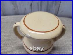 Vtg Watt Pottery Lot Teapot, Sugar Bowl with Lid & Creamer Striped RARE Set #112
