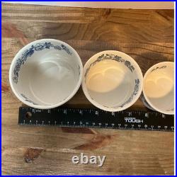 Vtg Wedgwood Windermere Graduated Nesting Bowls Set 5 Blue White Floral Ironston