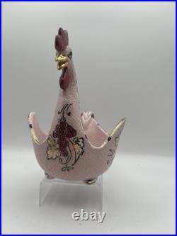WONDERFUL Vtg bitossi pottery rooster bowl italy MCM candy dish Raymond Chicken