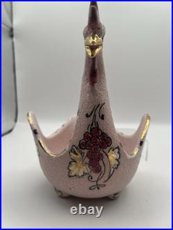 WONDERFUL Vtg bitossi pottery rooster bowl italy MCM candy dish Raymond Chicken