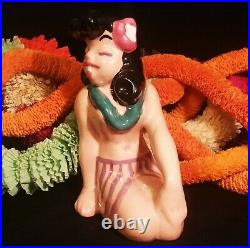 WWII WALT DISNEY vtg hawaiian hula girl brayton laguna california art pottery