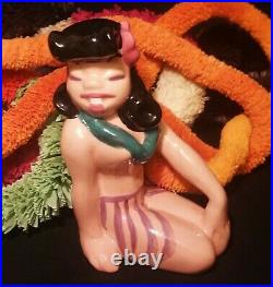WWII WALT DISNEY vtg hawaiian hula girl brayton laguna california art pottery