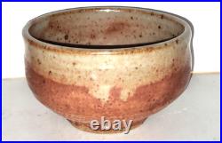 Warren Mackenzie Vintage Studio Stoneware Large Chawan Tea Bowl W Shino Glaze