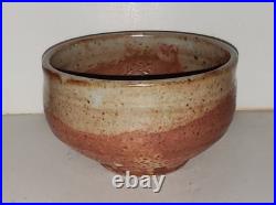 Warren Mackenzie Vintage Studio Stoneware Large Chawan Tea Bowl W Shino Glaze Warren Mackenzie Vintage Studio Stoneware Large Chawan Tea Bowl W Shino Glaze