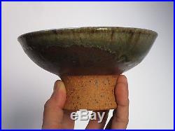 Wayne Chapman Art Pottery Sculpture Standing Bowl Ceramic Mod Studio Vintage