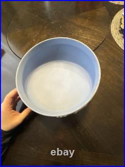 Wedgewood England Blue Jasperware Pedestal Bowl