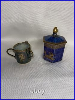Wedgwood Daisy Makeig-Jones Green Fairyland Lustre Tyg & Blue Dragon Lustre Jar