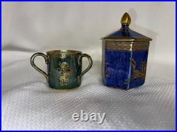 Wedgwood Daisy Makeig-Jones Green Fairyland Lustre Tyg & Blue Dragon Lustre Jar