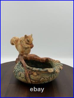 Weller Antique Woodcraft Squirrel Bowl Excellent Condition