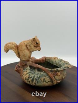 Weller Antique Woodcraft Squirrel Bowl Excellent Condition